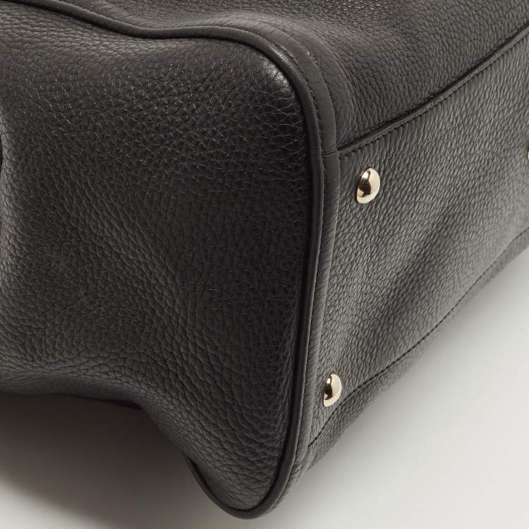 Pre Owned Gucci Black Leather Small Soho Tote