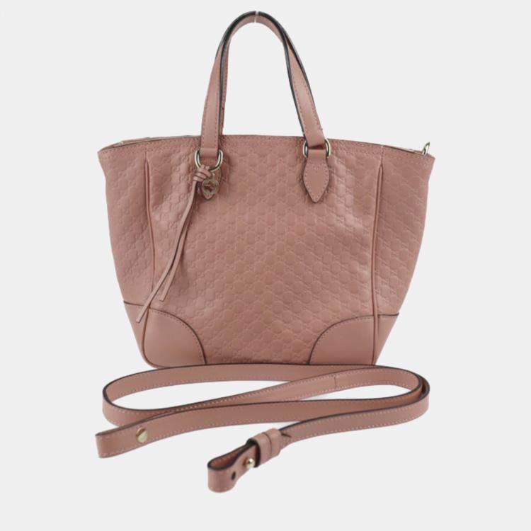 Gucci Pink Microguccissima Leather Medium Bree Tote Bag Gucci