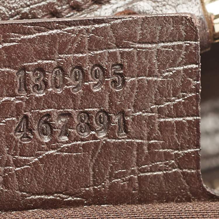 Pre Owned Gucci Beige/Brown GG Canvas and Leather Junco Shoulder Bag