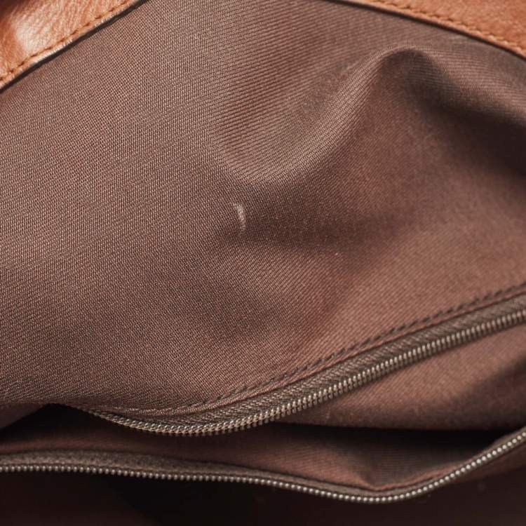 Pre Owned Gucci Beige/Brown GG Canvas Medium Sukey Boston