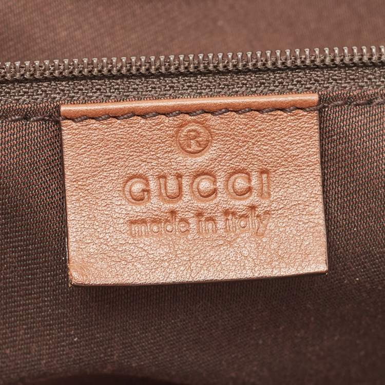 Pre Owned Gucci Beige/Brown GG Canvas Medium Sukey Boston