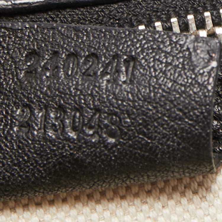 Pre Owned Gucci Black Leather Large New Bamboo Tassel Top Handle Bag