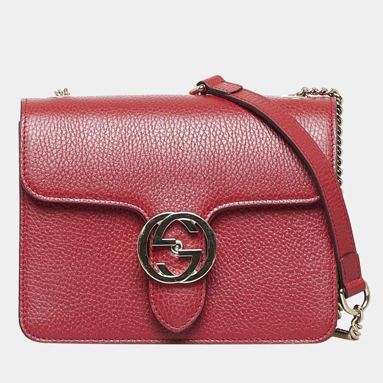 Gucci Interlocking G Shoulder Bag Small Pink  Gucci crossbody bag, Pink  gucci purse, Gucci bag