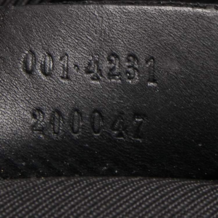 Pre Owned Gucci Black GG Canvas and Leather Shoulder Bag 