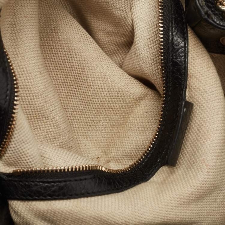 Pre Owned Gucci Black Leather Medium Soho Chain Shoulder Bag
