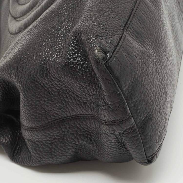 Pre Owned Gucci Black Leather Medium Soho Chain Shoulder Bag
