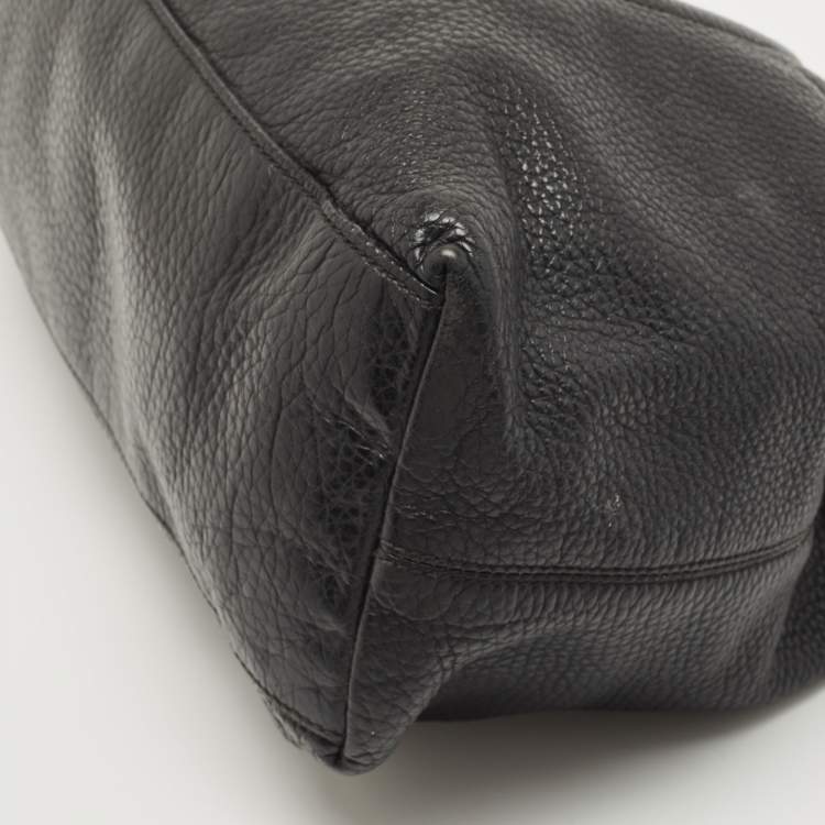 Pre Owned Gucci Black Leather Medium Soho Chain Shoulder Bag