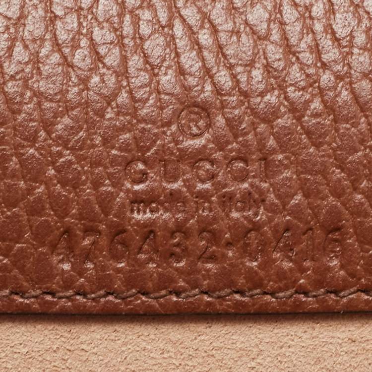 Pre Owned Gucci Blue/Tan GG Denim and Leather Super Mini Dionysus Crossbody Bag