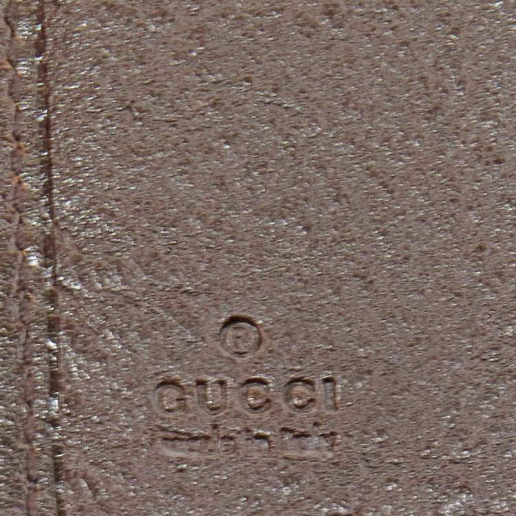 Pre Owned Gucci Beige/Brown GG Canvas and Leather Interlocking Icon Flap Continental Wallet