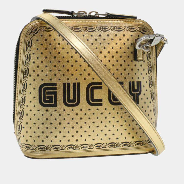 Gucci, Bags, Gucci Black Gold Shoulder Bag