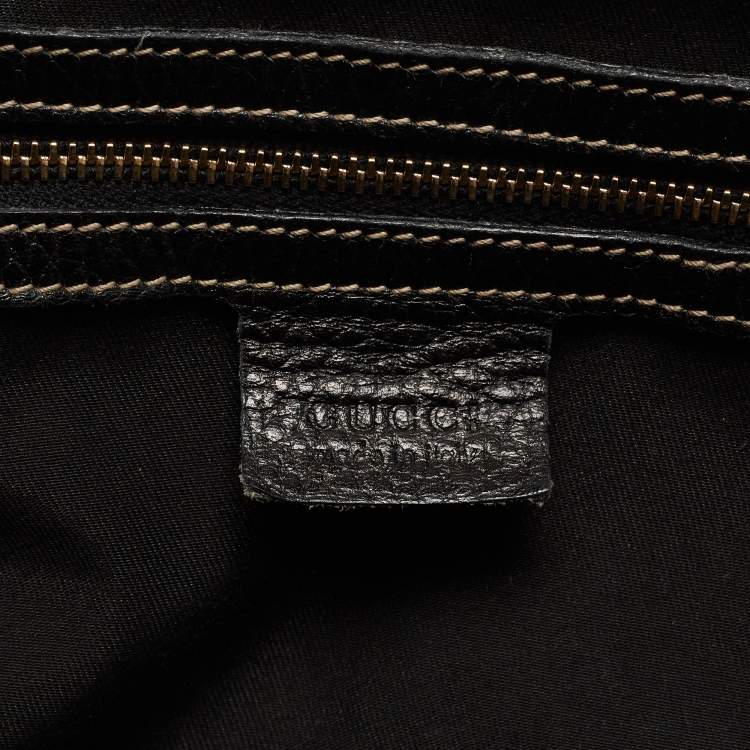 Pre Owned Gucci Black GG Canvas Web Aviatrix Medium Boston Bag