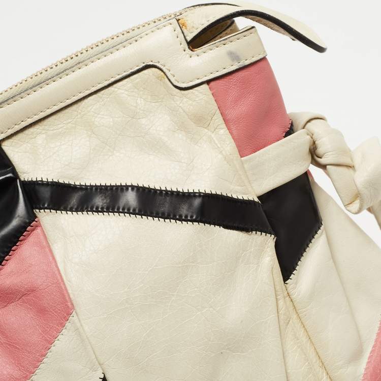Pre Owned Gucci Multicolor Patch Leather Large Hysteria Wristlet Clutch