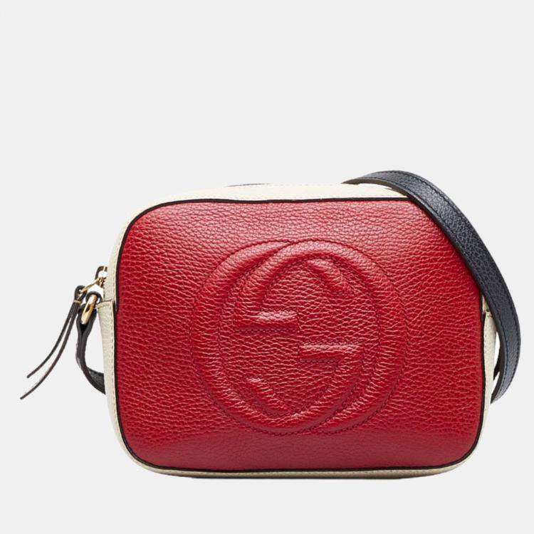 lilla brochure vold Gucci Red Leather Soho Disco Crossbody Bag Gucci | TLC