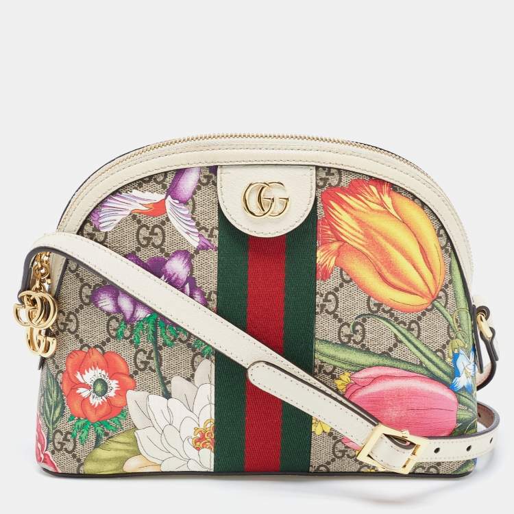 Beige Ophidia GG-canvas shoulder bag, Gucci
