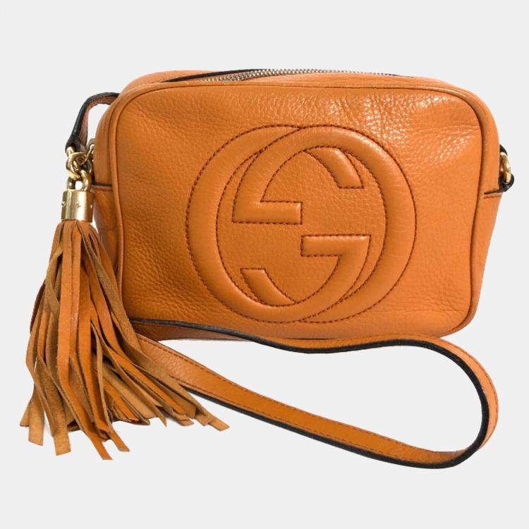 Gucci Orange Leather Soho Disco Shoulder Bag Gucci