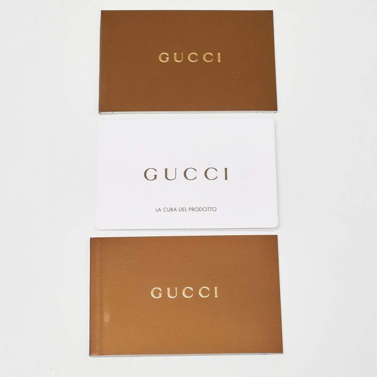 Pre Owned Gucci Gold Leather Romy Clutch