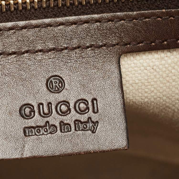 Pre Owned Gucci Beige/Ebony GG Canvas Medium Joy Boston Bag