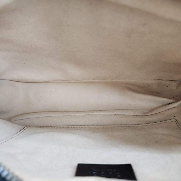 Pre Owned Gucci Black Leather GG Marmont Camera Shoulder Bag