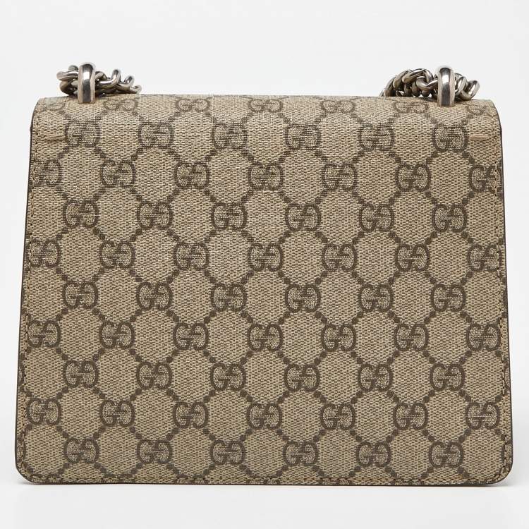 مملوكة مسبقًا Gucci Beige GG Supreme Canvas and Suede Mini Dionysus Shoulder Bag