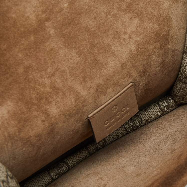 مملوكة مسبقًا Gucci Beige GG Supreme Canvas and Suede Mini Dionysus Shoulder Bag