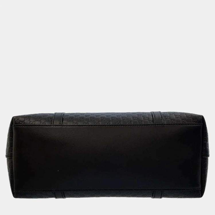 Pre Owned Gucci Black Microguccissima Leather Joy Tote Bag