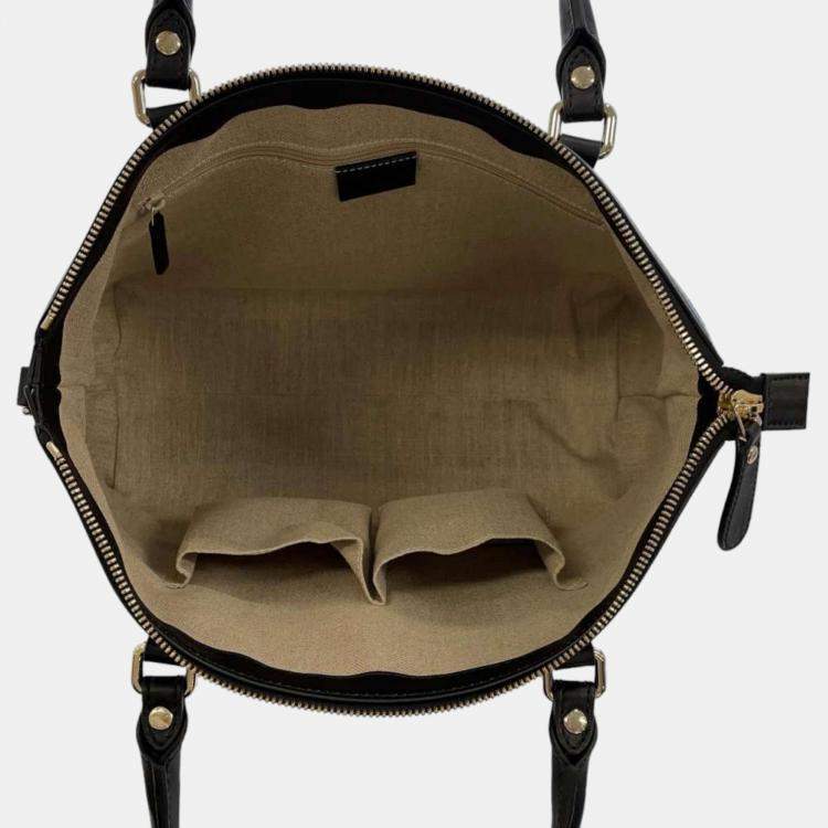 Pre Owned Gucci Black Microguccissima Leather Joy Tote Bag