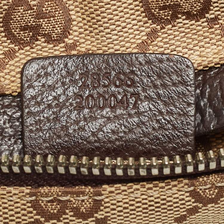 Pre Owned Gucci Beige/Brown GG Canvas and Leather Belt Bag