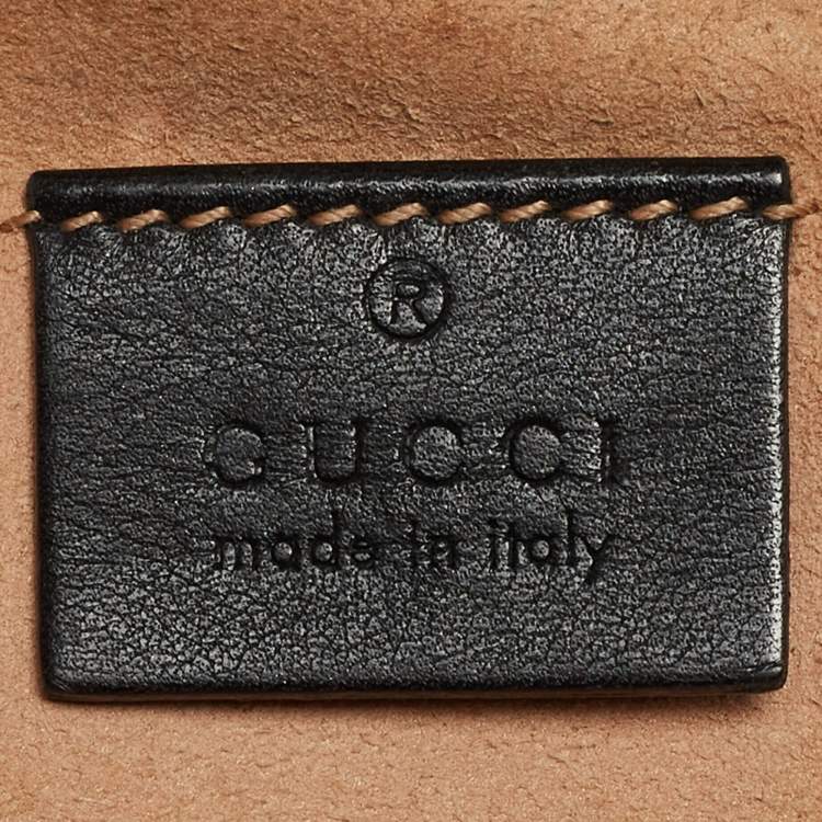 Pre Owned Gucci Black Matelasse Leather Small GG Marmont Shoulder Bag