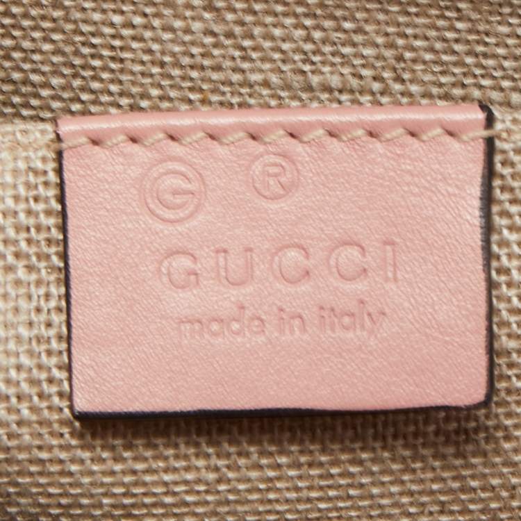 Pre Owned Gucci Pink Microguccisima Leather Medium Emily Shoulder Bag