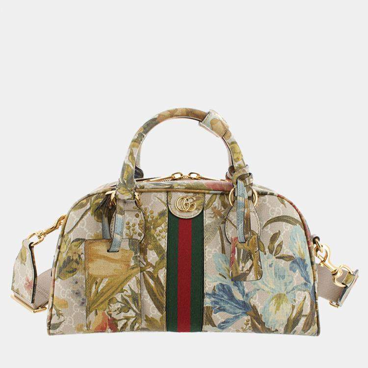 Gucci Multicolour GG Supreme Flora Ophidia Satchel Gucci | The Luxury ...