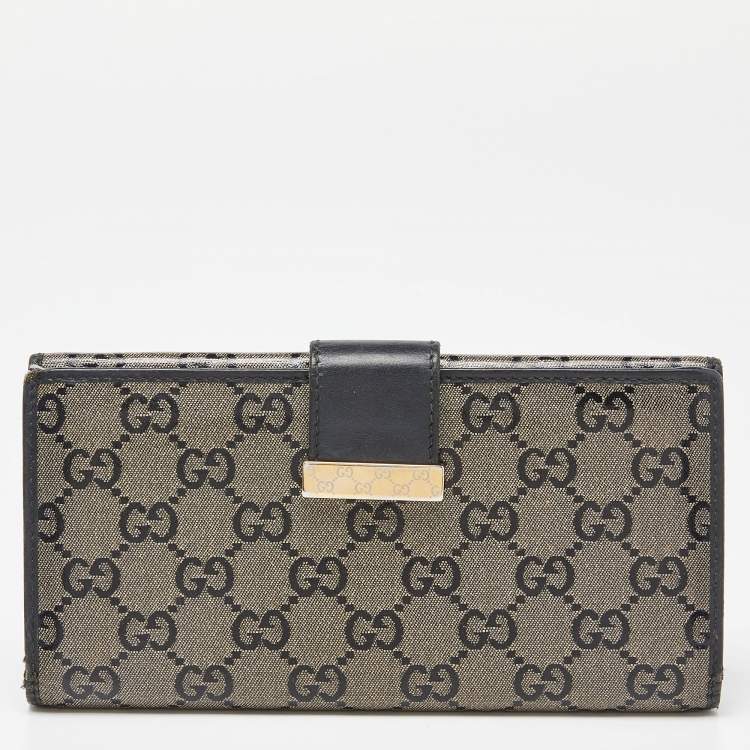 Gucci GG Supreme Monogram Continental Wallet Brown