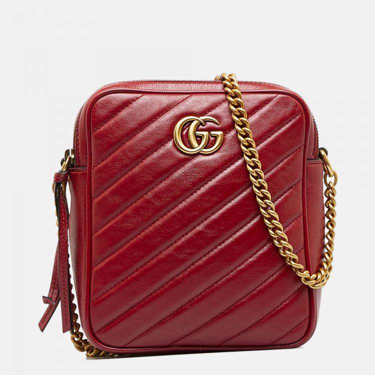 GUCCI Gg Marmont Leather Camera Bag for Women