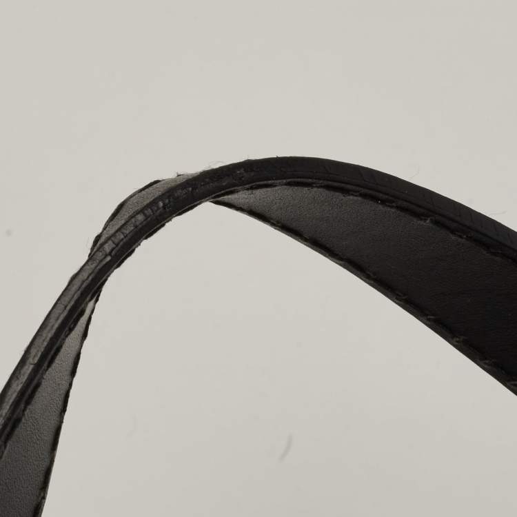 Pre Owned Gucci Black/Beige Diamante Canvas Medium Vintage Web Boston Bag