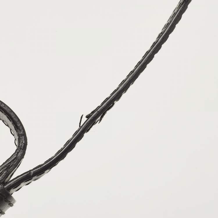 Pre Owned Gucci Black/Beige Diamante Canvas Medium Vintage Web Boston Bag