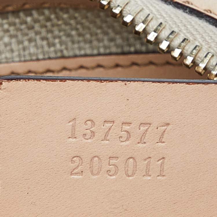 مملوكة مسبقًا Gucci Multicolor Botanical Floral Canvas and Leather Bamboo Ring Hobo