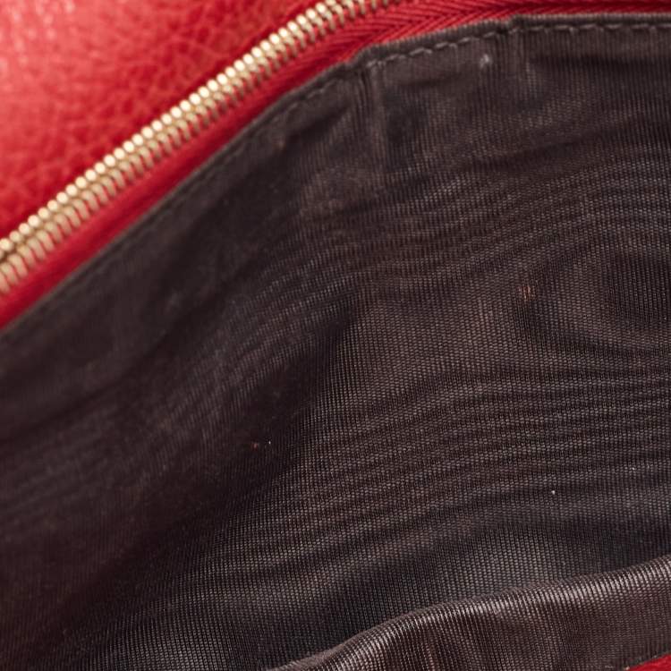 Pre Owned Gucci Red Leather Betty Wallet on Chain