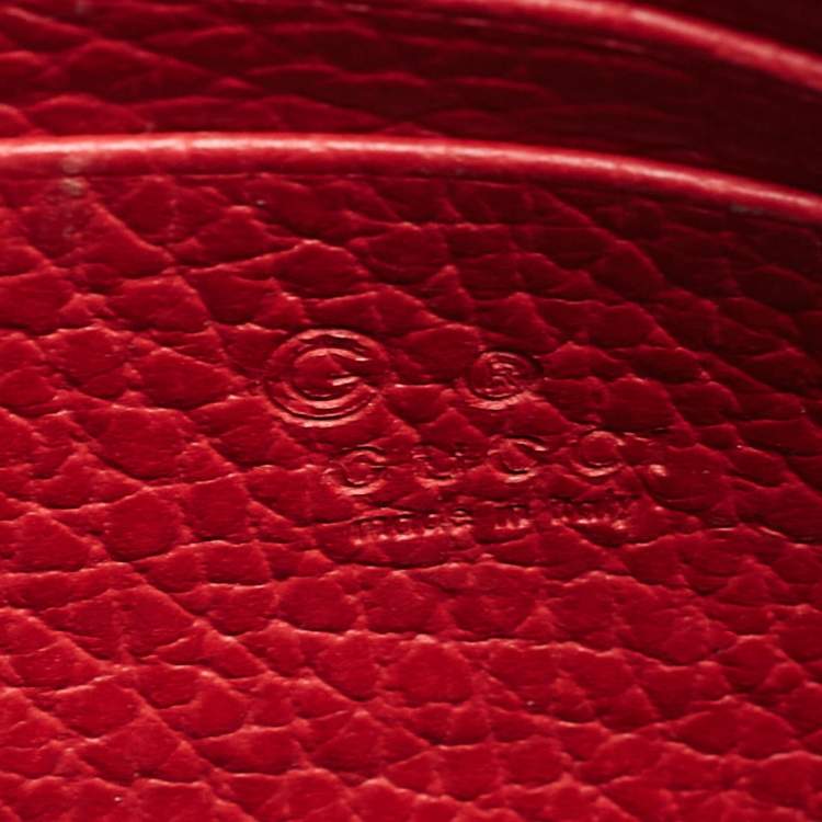 Pre Owned Gucci Red Leather Betty Wallet on Chain