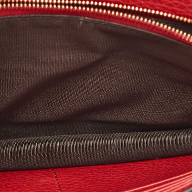 Pre Owned Gucci Red Leather Betty Wallet on Chain