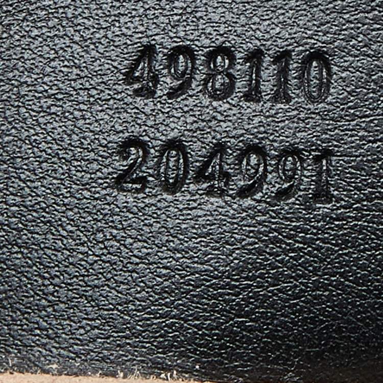 Pre Owned Gucci Black Matelassé Leather Small GG Marmont Top Handle Bag