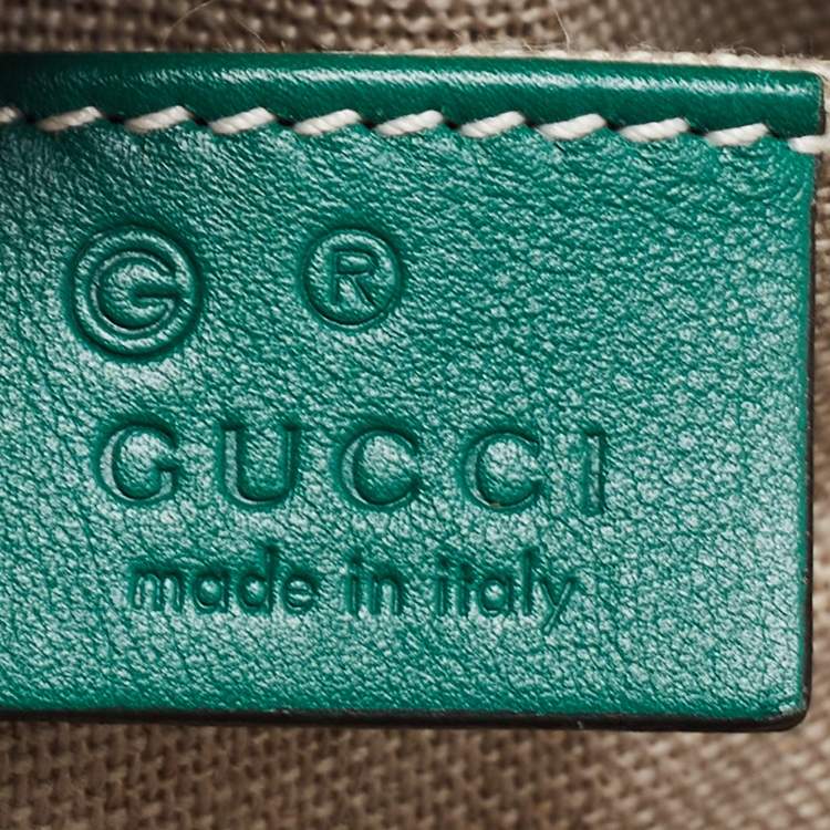 Pre Owned Gucci Green Microguccissima Leather  Mini Nice Dome Bag