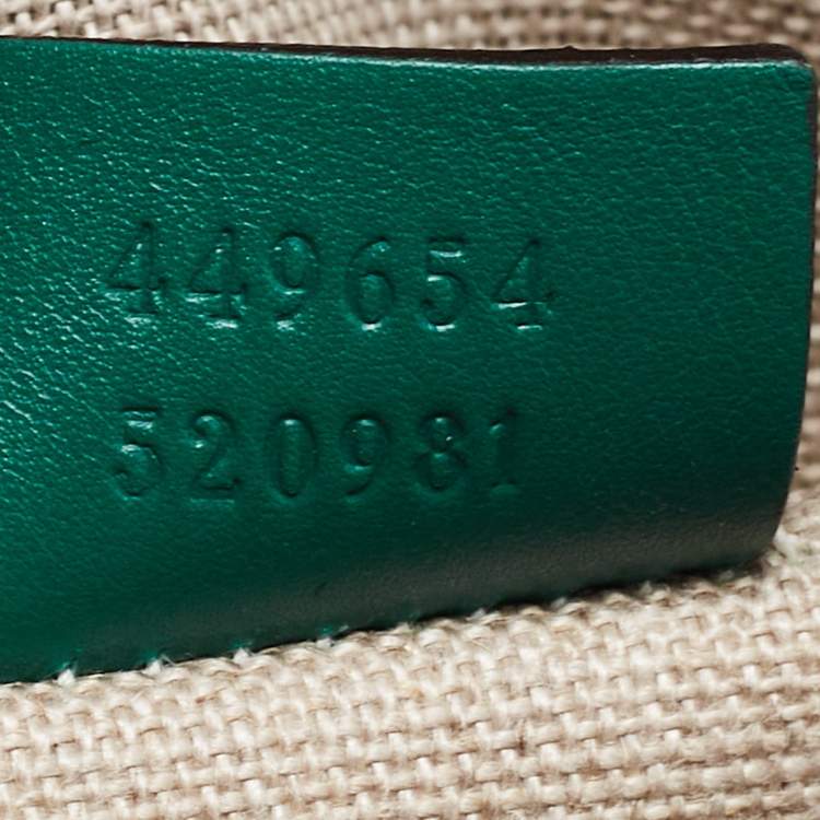 Pre Owned Gucci Green Microguccissima Leather  Mini Nice Dome Bag