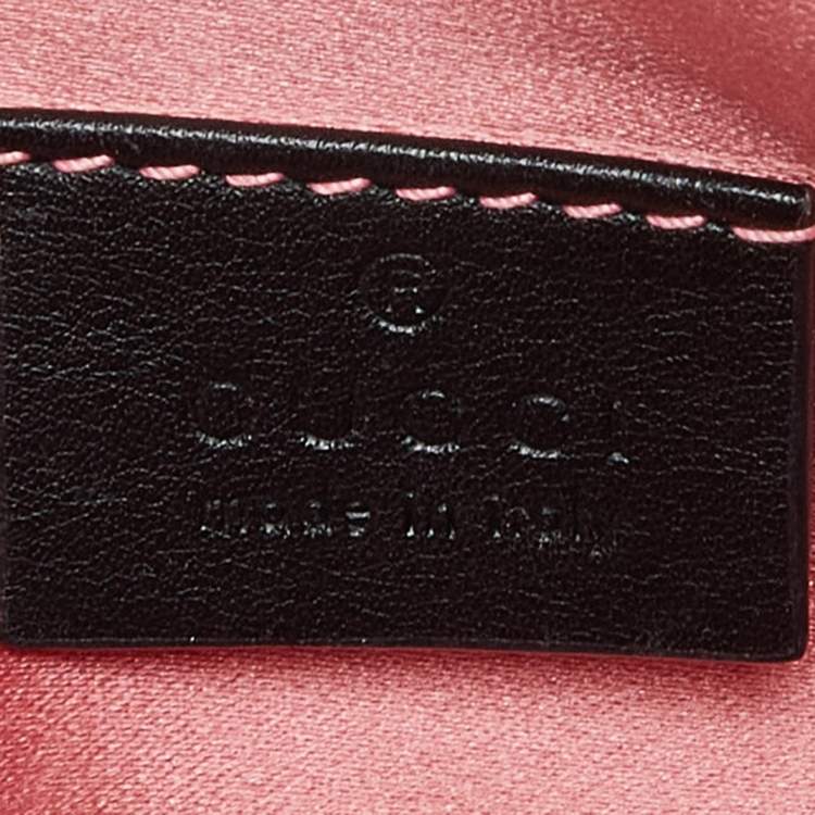 Pre Owned Gucci Black Matelassé Velvet GG Marmont Belt Bag