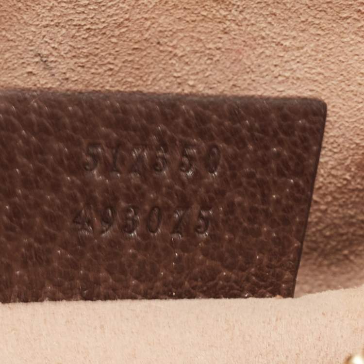 Pre Owned Gucci Beige GG Supreme Canvas and Leather Mini Ophidia Crossbody Bag