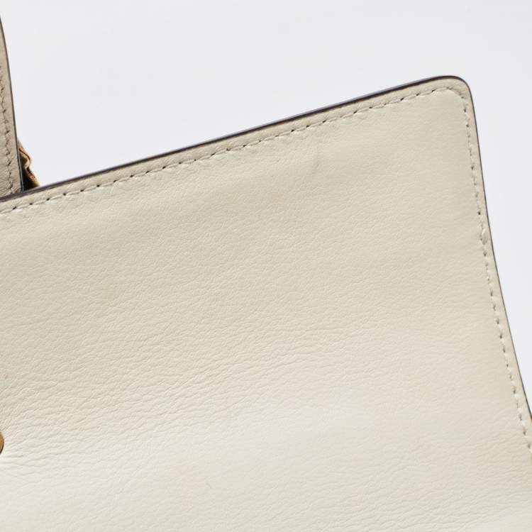 Pre Owned Gucci Tricolor Leather Medium Dionysus Bamboo Top Handle Bag
