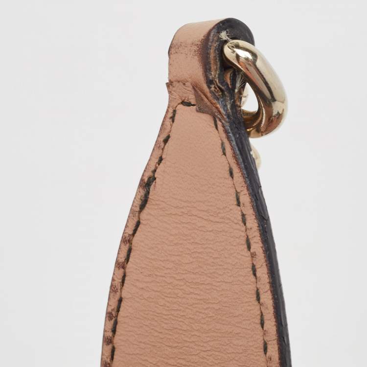 Pre Owned Gucci Dark Old Rose/Beige GG Canvas and Leather Medium Emily Chain Shoulder Bag