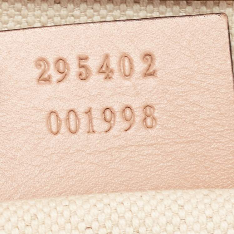Pre Owned Gucci Dark Old Rose/Beige GG Canvas and Leather Medium Emily Chain Shoulder Bag