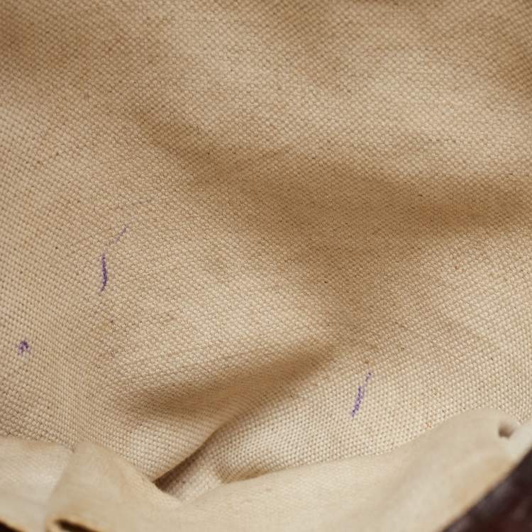 Pre Owned Gucci Beige/Brown GG Canvas and Leather Medium GG Running Hobo       