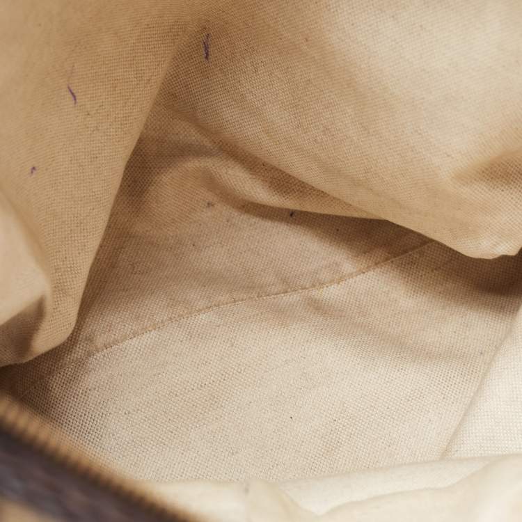 Pre Owned Gucci Beige/Brown GG Canvas and Leather Medium GG Running Hobo       