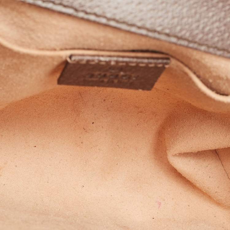 Pre Owned Gucci Multicolor GG Supreme Bengal Canvas and Leather Small Padlock Shoulder Bag