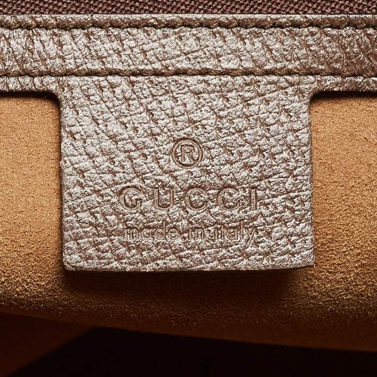 Pre Owned Gucci Brown/Beige Tian Print GG Supreme Canvas Medium Boston Bag